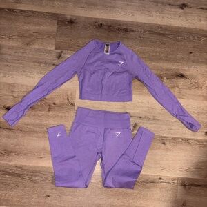 Gymshark Vital Seamless 2.0 Long Sleeve and Matching Leggings Set in Mark